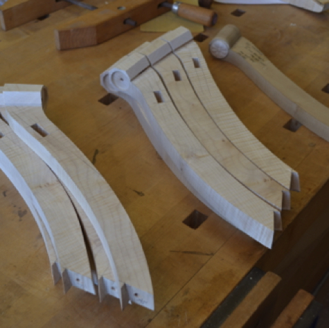 Arm sets joined, rough shaped.